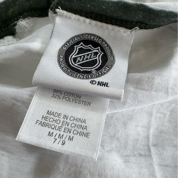 NWOT! Minnesota WILD Green and White Hockey Raglan Tee - Picture 6 of 6